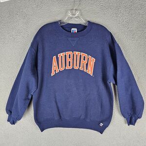 Vtg‎ 90's Russell Athletic Hoodie Mens Large Orange AUBURN Spell out